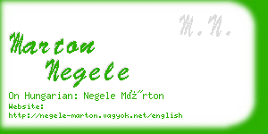 marton negele business card